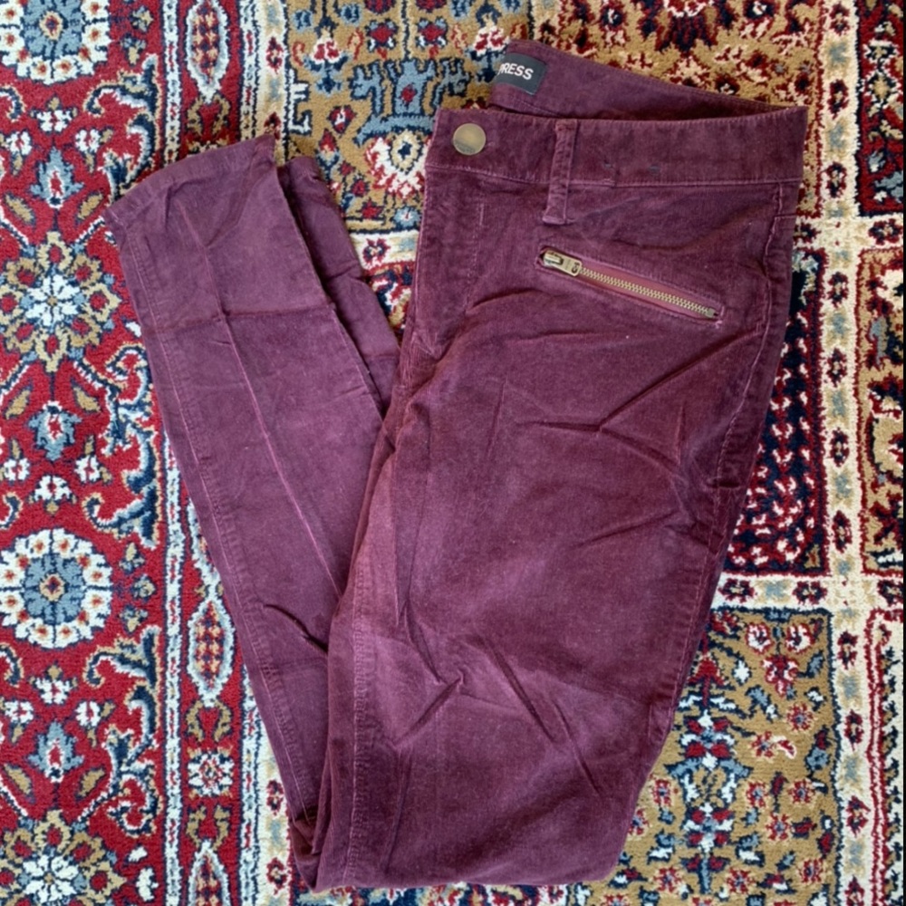 Express Burgundy Corduroy Pants